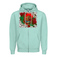 Mexican Flag And Roses Zipper Hoodie | Teevron