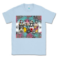 Dusty Blue cartoon characters coffee cups Classic Tee - Zillion Design Studio