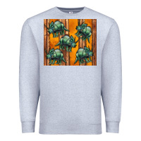 Heather Grey dinosaur triceratops Premium Sweatshirt - Artiststas