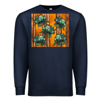 Navy dinosaur triceratops Premium Sweatshirt - Artiststas