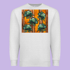 Dinosaur Triceratops Premium Sweatshirt Designed By Artiststas
