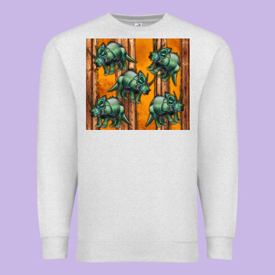Dinosaur Triceratops Premium Sweatshirt Designed By Artiststas