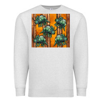 Oatmeal Heather dinosaur triceratops Premium Sweatshirt - Artiststas