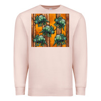 Pale Pink dinosaur triceratops Premium Sweatshirt - Artiststas