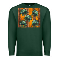 Sports Green dinosaur triceratops Premium Sweatshirt - Artiststas