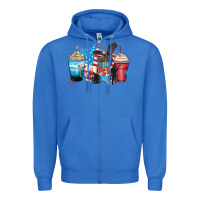 True Royal usa coffee cups Zipper Hoodie - Zillion Design Studio
