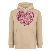 Mushroom breast cancer ribbon heart Heavyweight Hoodie - AdoDesignShop