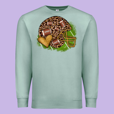 American Football Helmet Premium Sweatshirt Designed By Jahusdesignshop