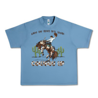 Pebble Blue when the going gets tough cowboy up Urban Heavy Tee - MaliasSmallBusiness