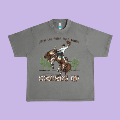 Urban Heavy Tee when the going gets tough cowboy up