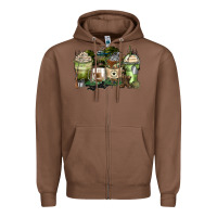 Chestnut veteran coffee cups Zipper Hoodie - Zillion Design Studio