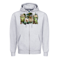 Heather Grey veteran coffee cups Zipper Hoodie - Zillion Design Studio
