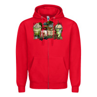 Red veteran coffee cups Zipper Hoodie - Zillion Design Studio