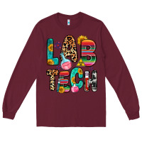Burgundy lab tech Long Sleeve Tee - Zillion Design Studio