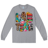 Heather Grey lab tech Long Sleeve Tee - Zillion Design Studio