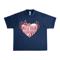 Navy future cowgirl Urban Heavy Tee - MaliasSmallBusiness