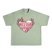 Oil Green future cowgirl Urban Heavy Tee - MaliasSmallBusiness
