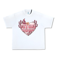 White future cowgirl Urban Heavy Tee - MaliasSmallBusiness