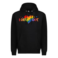 Black love is love lgbtq Premium Hoodie - MaliasSmallBusiness