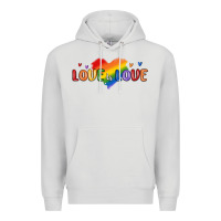 Dove Grey love is love lgbtq Premium Hoodie - MaliasSmallBusiness