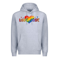 Heather Grey love is love lgbtq Premium Hoodie - MaliasSmallBusiness