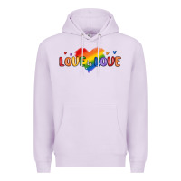 Lilac love is love lgbtq Premium Hoodie - MaliasSmallBusiness