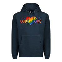 Navy love is love lgbtq Premium Hoodie - MaliasSmallBusiness