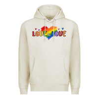 Oatmeal Heather love is love lgbtq Premium Hoodie - MaliasSmallBusiness