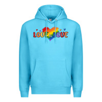 Ocean Blue love is love lgbtq Premium Hoodie - MaliasSmallBusiness