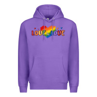 Purple love is love lgbtq Premium Hoodie - MaliasSmallBusiness