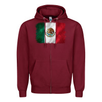Burgundy mexican flag Zipper Hoodie - CTS Tumbler Store