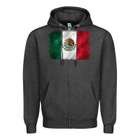 Charcoal Heather mexican flag Zipper Hoodie - CTS Tumbler Store