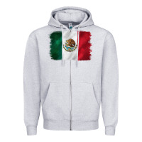 Heather Grey mexican flag Zipper Hoodie - CTS Tumbler Store