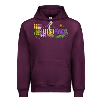 Mauve Wine louisiana mardi gras Urban Hoodie - MaliasSmallBusiness