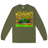 Army Green st patricks day truck shamrock with rainbow tumbler Long Sleeve Tee - RanaPortraitStore