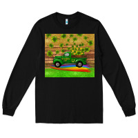 Black st patricks day truck shamrock with rainbow tumbler Long Sleeve Tee - RanaPortraitStore