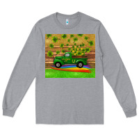 Heather Grey st patricks day truck shamrock with rainbow tumbler Long Sleeve Tee - RanaPortraitStore