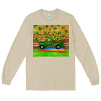 St Patricks Day Truck Shamrock With Rainbow Tumbler Long Sleeve Tee | Teevron