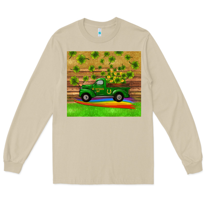 St Patricks Day Truck Shamrock With Rainbow Tumbler Long Sleeve Tee by RanaPortraitStore | Teevron