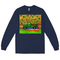 Navy st patricks day truck shamrock with rainbow tumbler Long Sleeve Tee - RanaPortraitStore