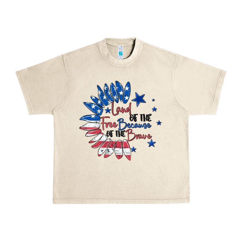 Land Of The Free Because Of The Brave Urban Heavy Tee by MaliasSmallBusiness | Teevron