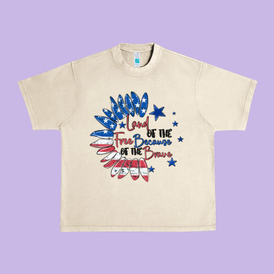 Urban Heavy Tee land of the free because of the brave