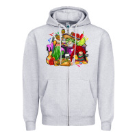 Heather Grey mexican gnomes truck Zipper Hoodie - CTS Tumbler Store