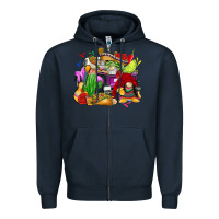 Navy mexican gnomes truck Zipper Hoodie - CTS Tumbler Store