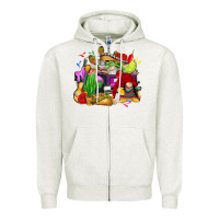 Oatmeal Heather mexican gnomes truck Zipper Hoodie - CTS Tumbler Store