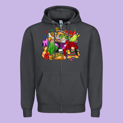 Mexican Gnomes Truck Zipper Hoodie Designed By Cts Tumbler Store