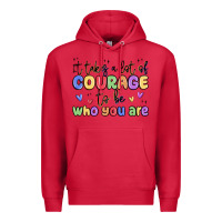 Cardinal it takes a lot of courage to be who you are Premium Hoodie - MaliasSmallBusiness