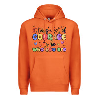 Carrot it takes a lot of courage to be who you are Premium Hoodie - MaliasSmallBusiness