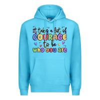 Ocean Blue it takes a lot of courage to be who you are Premium Hoodie - MaliasSmallBusiness