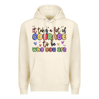 Tofu it takes a lot of courage to be who you are Premium Hoodie - MaliasSmallBusiness